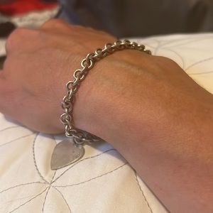 Sterling silver heart bracelet